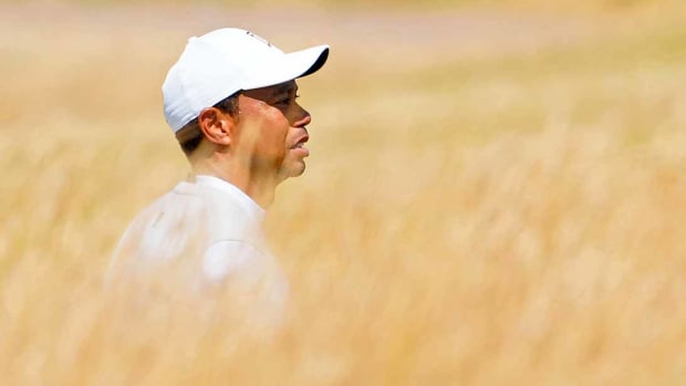 Tiger Woods is pictured on Friday at the 2022 British Open.